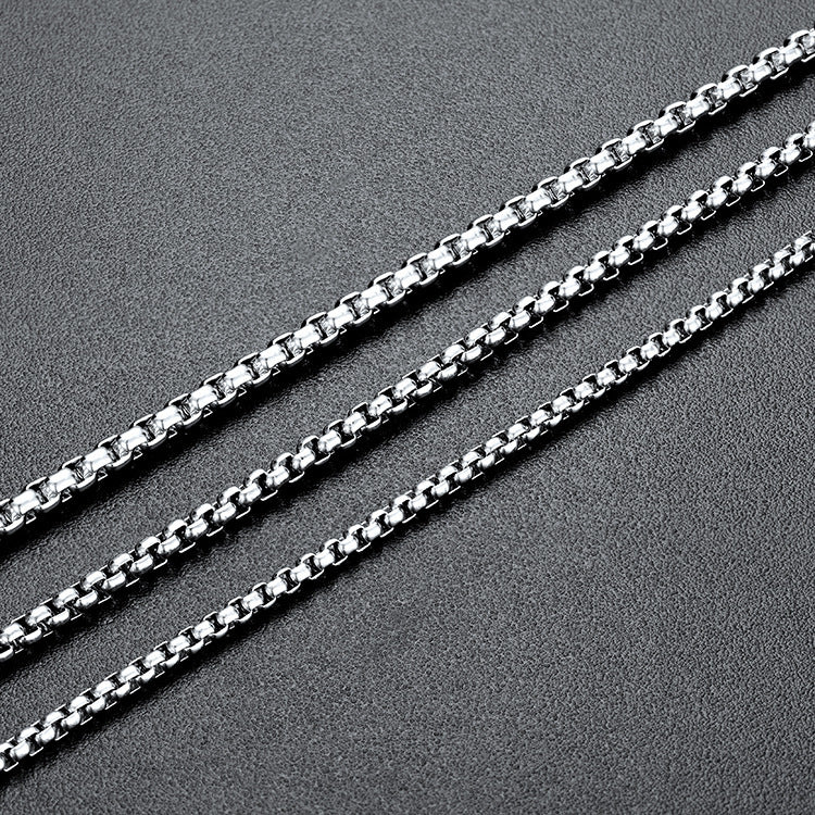 Titanium Steel Square Pearl Necklace