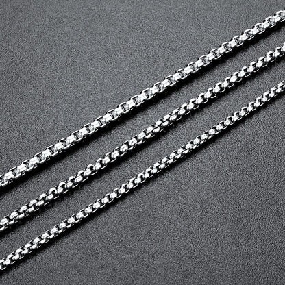 Titanium Steel Square Pearl Necklace