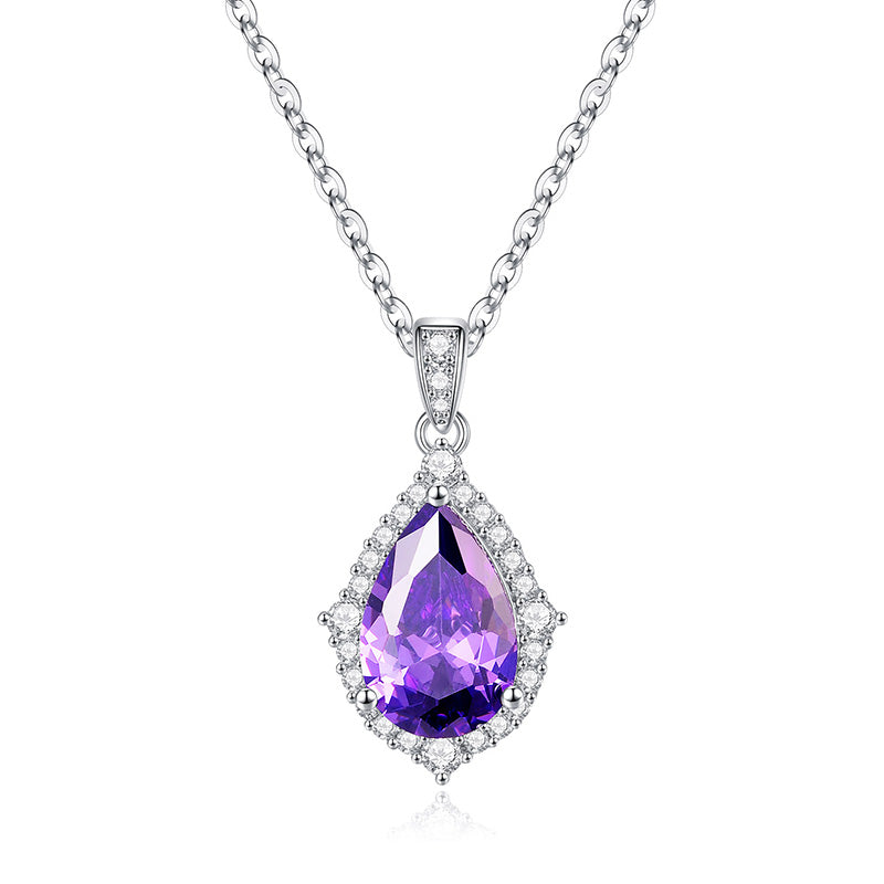 Amethyst-Halskette im koreanischen Stil