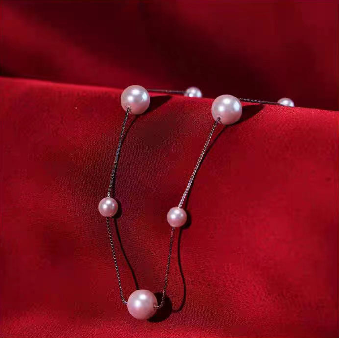 S925 Sterling Silver Multiple Ways To Wear Pearl Necklace