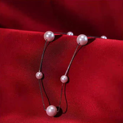 S925 Sterling Silver Multiple Ways To Wear Pearl Necklace